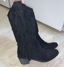 CAMPEROS TEXANI STIVALI DONNA FRANGE CAMOSCIO EU 36