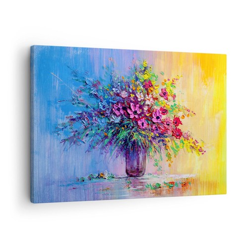 Quadro tela 70x50cm fiori - su,