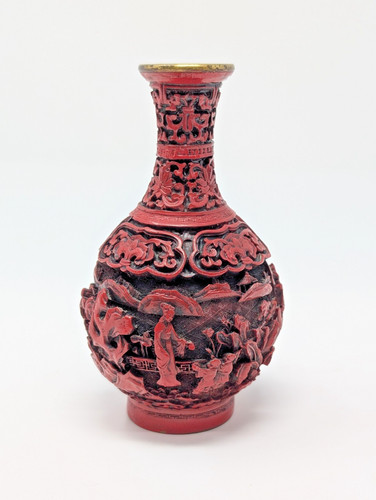 Vaso cinabro lacca rossa