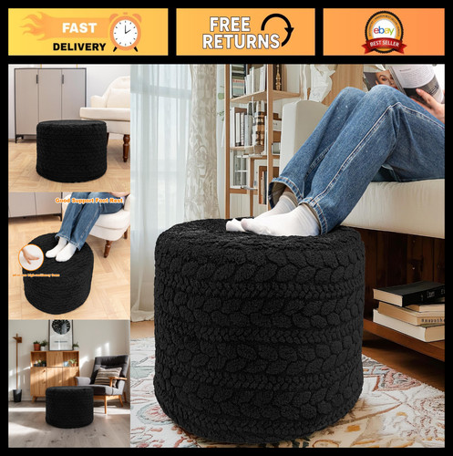 Pouf rotondo ottomano 20x14 - pouf,
