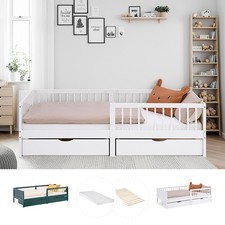 Lettino 90x200 cm bianco verde