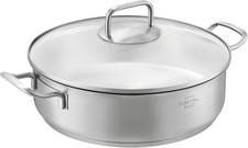 Casseruola Acciaio Inox - Induzione Gas E Forno - Tegami 28 Cm - Pentola Bassa 5