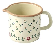 Pentolino Acciaio Smaltato Becco Manico Felice Nostalgia - Wald - Diametro 10 cm