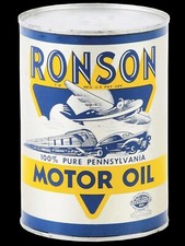 Ronson Pennsylvania Motor Oil DIECUT NEW 28" Tall Sign USA STEEL XL Size