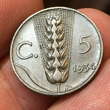5 CENTESIMI LIRE 1934  RAME SPIGA REGNO VITTORIO EMANUELE III