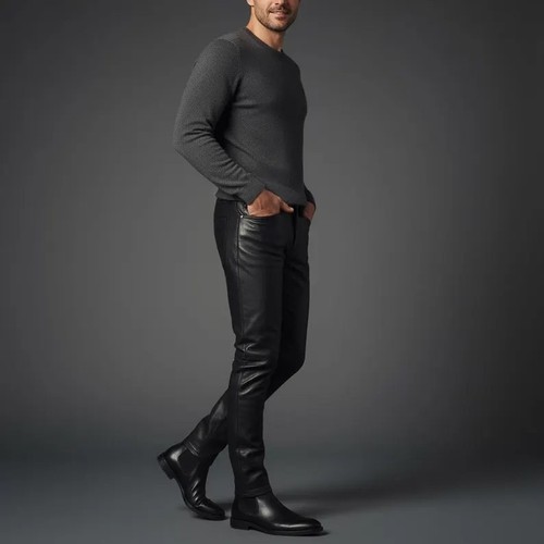Pantalone uomo pelle - pelle, di