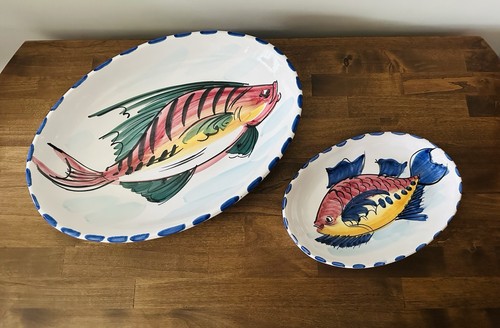 Piatto pesce ceramica - pesce, in