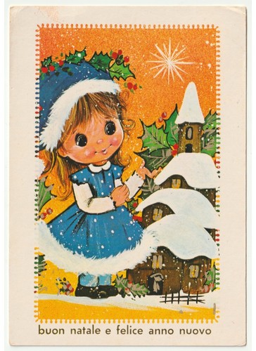 1970 cartolina auguri buon - cartolina,