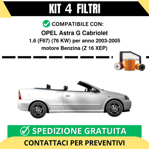 Kit filtri tagliando - 4, per