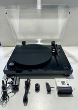Audio Technica AT-LPW50PB Giradischi phono con trasmissione a cinghia! Stilo nero AT-VM95E nuovo!