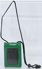 ALITALIA airlines porta badge simil-pelle tre scomparti con laccio da collo -new