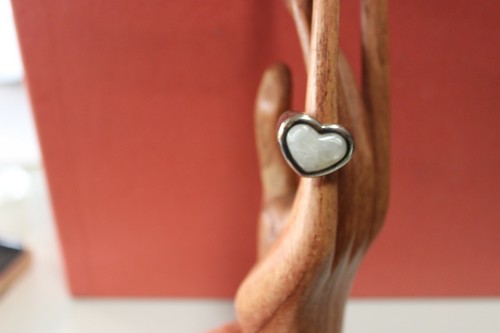 Anello acciaio cuore strass - anello,