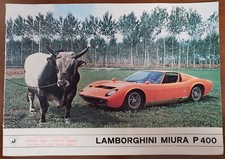 Lamborghini Miura P400 Brochure anni '60 originale