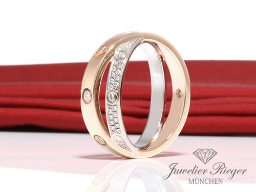 Anello cartier love doppio - cartier,