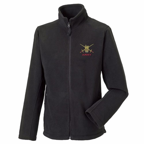 Pile full zip ricamato