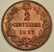 2 CENTESIMI 1897 RAME ROSSO UMBERTO 1 REGNO D'ITALIA ( 1417 )