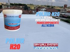 Resina poliuretanica impermeabilizzante per terrazzi all'acqua POLIUR.H2O WHITE 