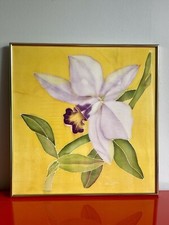 Batik seta dipinta - , orchidea