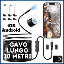 Endoscopio per Smartphone CAVO 10M Endoscopio 1920P HD per iOS/Android IP67 impe