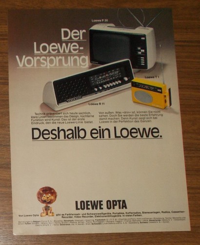 Rara pubblicità vintage loewe - rara,