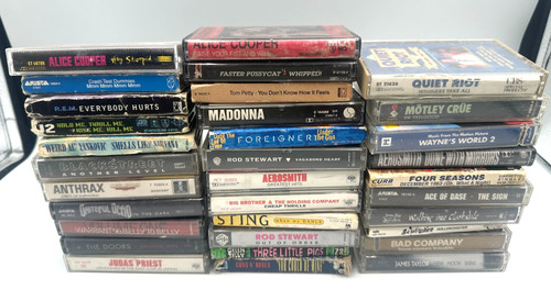 Lot rock pop cassette - lot, 34