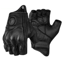 Gants Moto Demi-Doigts en Cuir