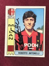 Autografo originale ROBERTO ANTONELLI-AC Milan-Panini Calciatori 1981-82 #223