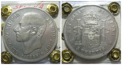 Europa spagna pesetas 1885 - 5,