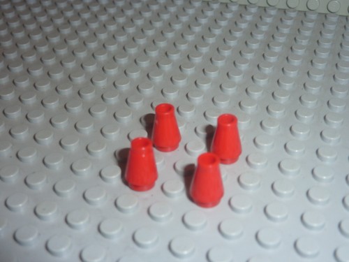 Red cones ref 4589 lego - 4,