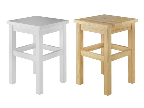 Sgabello legno massello - in,