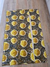 Vintage Retro 60s 70s Atomic Curtains Pair Fabric Telstar Yellow Dalbar Screen
