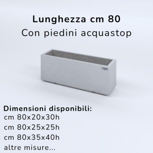 Fioriere cemento lisce - in,