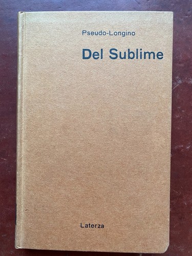 Del sublime pseudo longino - di, pseudo-longino