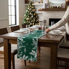 Christmas tablecloth green
