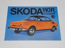 SKODA 110 R COUPE' DEPLIANT BROCHURE PROSPEKT (C1-66)