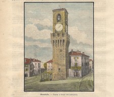 Stampa antica STRADELLA Piazza