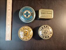 Lotto scatole in latta tin box farmacia unguento vaselina pura vintage - V C