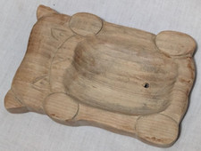 PIATTINO PORTA SAPONE SAPONETTA  LEGNO ACCESSORI BAGNO 16,5x 11.5 cm