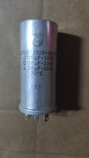 Condensatore Elettrolitico Vintage Ad Alta Tensione Philips AC5407 100+50+50μF 