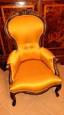 Poltrona Luigi Filippo In Noce Altezza Cm 105
