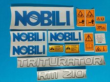 ADESIVI DECALCOMANIE PER TRINCIA E MACCHINE AGRICOLE NOBILI TRITURATOR RM 210