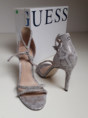 Guess sandali con tacco - tacco, grigio