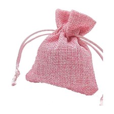 30 pz sacchetto juta rosa