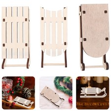  12 pezzi in miniatura in miniatura in legno slitta in legno artigianato in