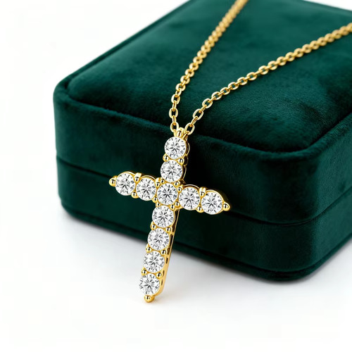 Collana croce pendente 5mm - collana, 3.5mm