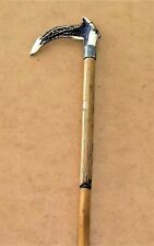 BASTONE IN BAMBU' - MANICO: CORNO A PUNTA - PUNTALE TRONCO