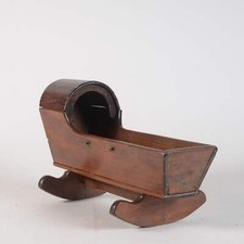 culla-in-legno-giocattolo-artigianale-xx-secolo