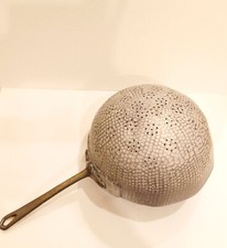 Maxi scolapasta in alluminio con manico UTENSILE DA CUCINA VINTAGE  anni 40/50