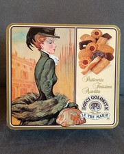 Scatola di Latta metallica Tre Marie vintage pasticcini 21,5 x 23 x 9 cm 800 gr