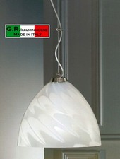 LAMPADARIO MODERNO IN VETRO SOFFIATO 1 LUCE Ø32 LAMPADA A SOSPENSIONE CUCINA Mi.